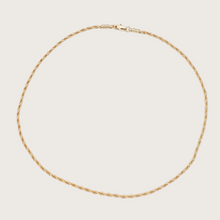 Load image into Gallery viewer, GOLD TWISTED ROPE CHAIN NECKLACE