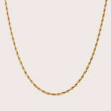 Load image into Gallery viewer, GOLD TWISTED ROPE CHAIN NECKLACE