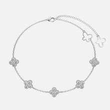 Load image into Gallery viewer, 925 sterling silver clover bracelet