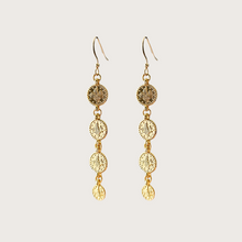 Load image into Gallery viewer, gold coin drop earring aalia jewellery