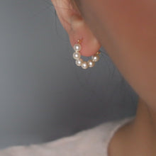 Load image into Gallery viewer, SIX PEARL HOOPS - AALIA Jewellery