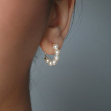 Load image into Gallery viewer, SIX PEARL HOOPS - AALIA Jewellery