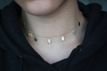 Load image into Gallery viewer, TINY GOLD LEAF SHORT NECKLACE