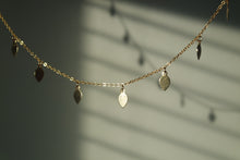 Load image into Gallery viewer, TINY GOLD LEAF SHORT NECKLACE
