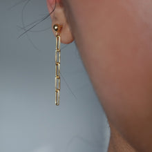 Load image into Gallery viewer, PAPERCLIP STUD EARRINGS