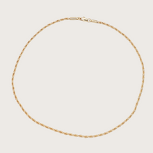 Load image into Gallery viewer, GOLD TWISTED ROPE CHAIN NECKLACE
