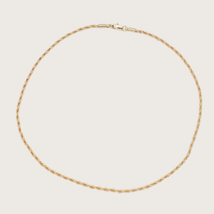 GOLD TWISTED ROPE CHAIN NECKLACE