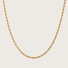 Load image into Gallery viewer, GOLD TWISTED ROPE CHAIN NECKLACE
