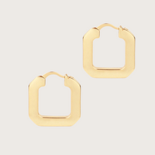 Load image into Gallery viewer, SQUARE HOOP EARRINGS
