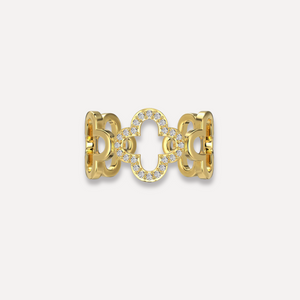 CLOVER BAND RING