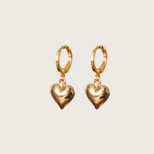 Load image into Gallery viewer, PUFFY HEART HOOPS
