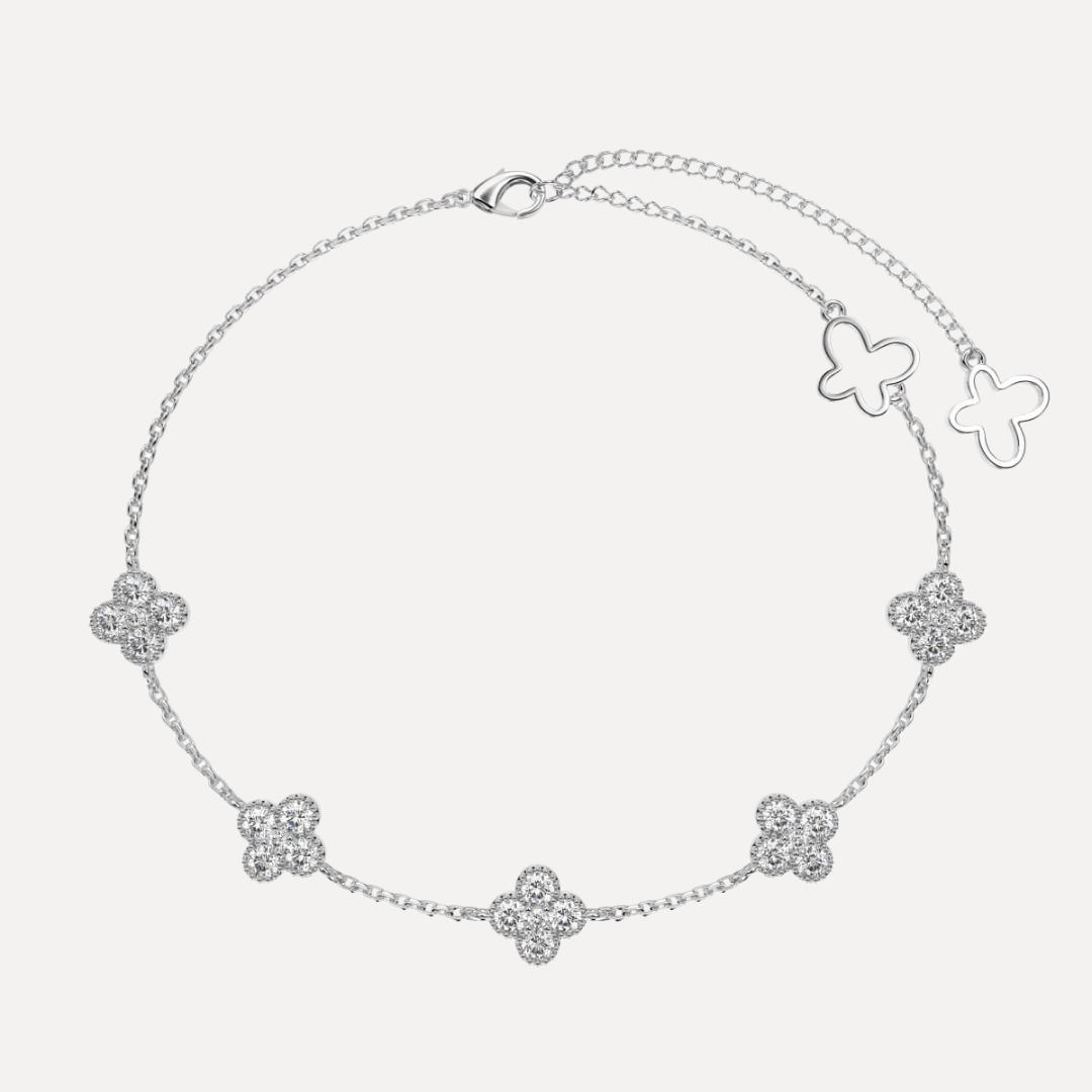 925 sterling silver clover bracelet