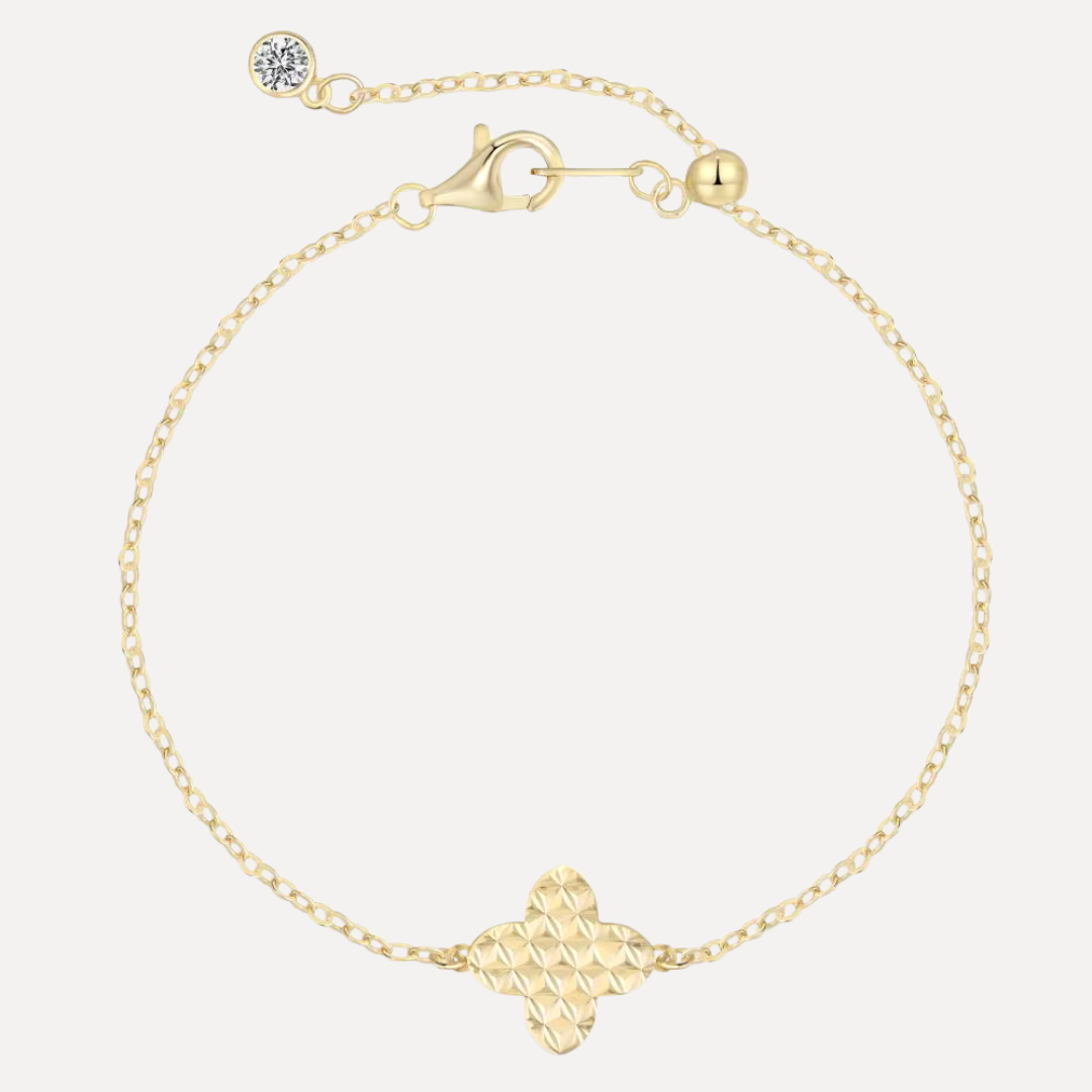 AALIA JEWELLERY SINGLE FOUR PETAL BRACELET