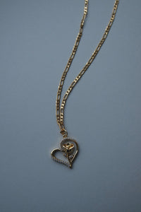 HEART ROSE NECKLACE