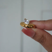 Load image into Gallery viewer, GOLD DOME BAGUETTE CZ RING
