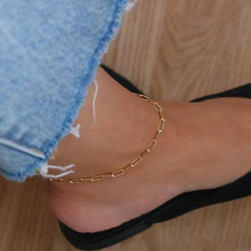 PAPERCLIP CHAIN ANKLET