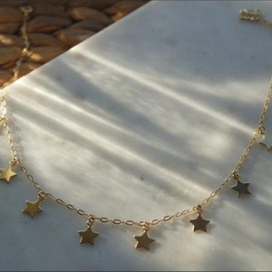 GOLD STAR CHOKER - AALIA Jewellery
