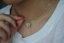 Load image into Gallery viewer, GREEN BUTTERFLY CHOKER NECKLACE
