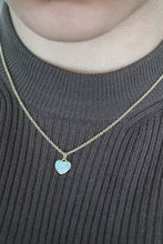 Load image into Gallery viewer, Tiny Turquoise Heart Necklace
