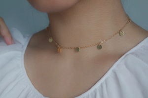 GOLD COIN CHOKER NECKLACE